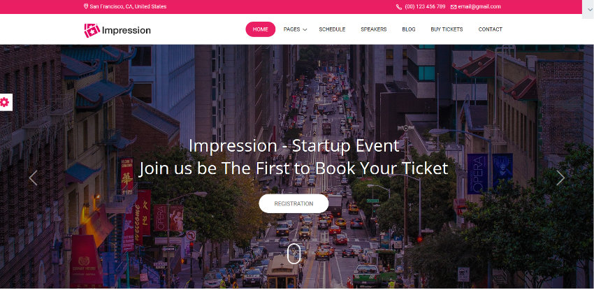 Impression – Material Design Event Template 