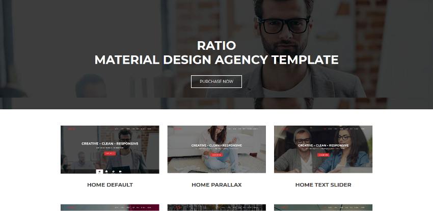 Ratio – Material Design Business Template