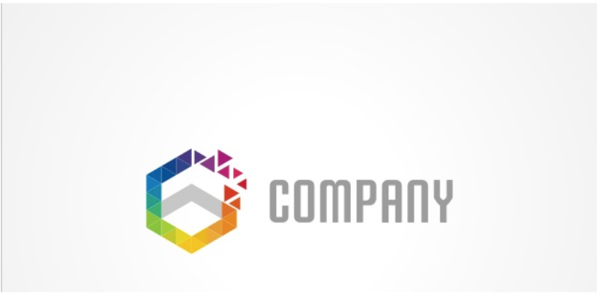 6-Colorful Hexagon Logo