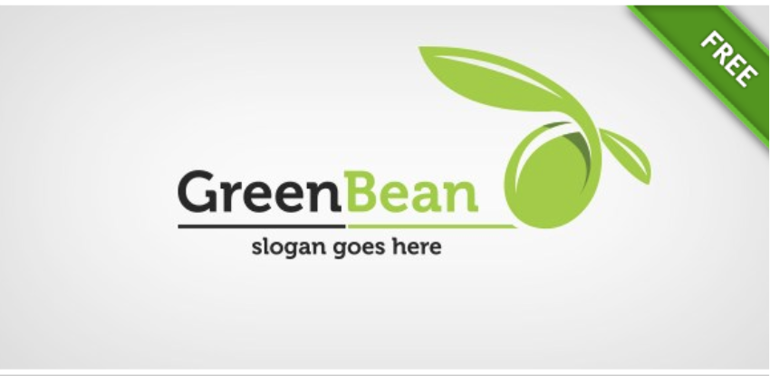 26-Green Bean Free Vector Logo Template