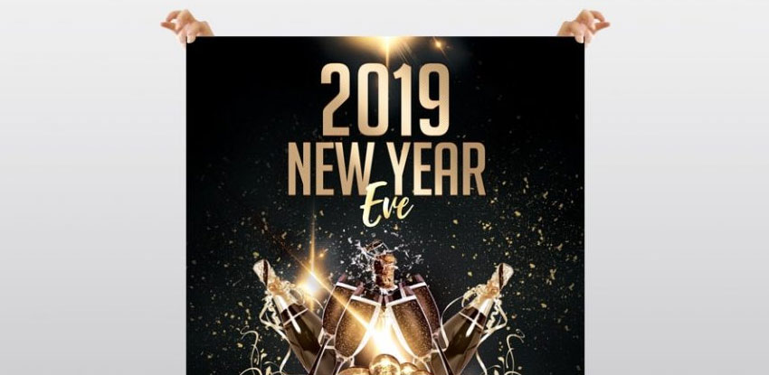2019 New Year Eve – Luxury Free PSD Flyer Template