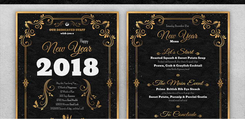 New Year Menu Template V1