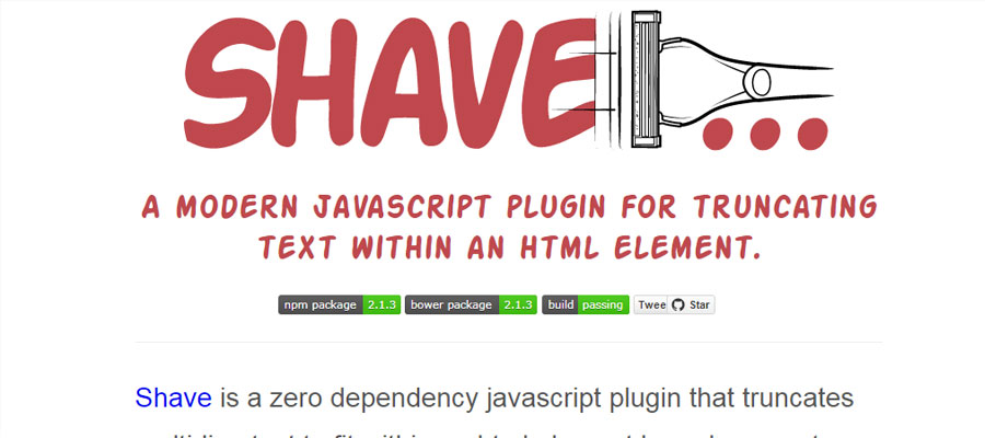 Shave: A JS plugin to truncate multiline text