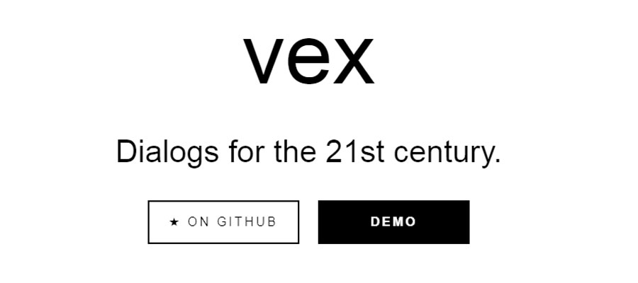 Vex – JS dialog library