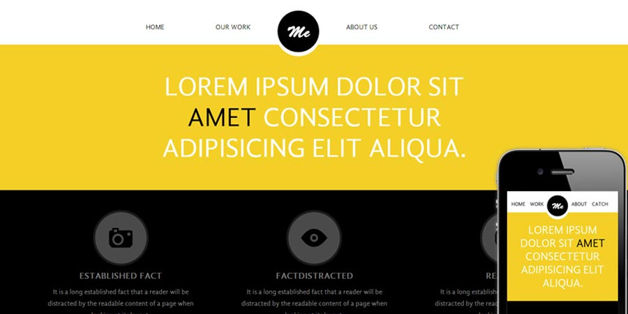 Me personal portfolio Mobile Website Template Me personal portfolio Mobile Website Template