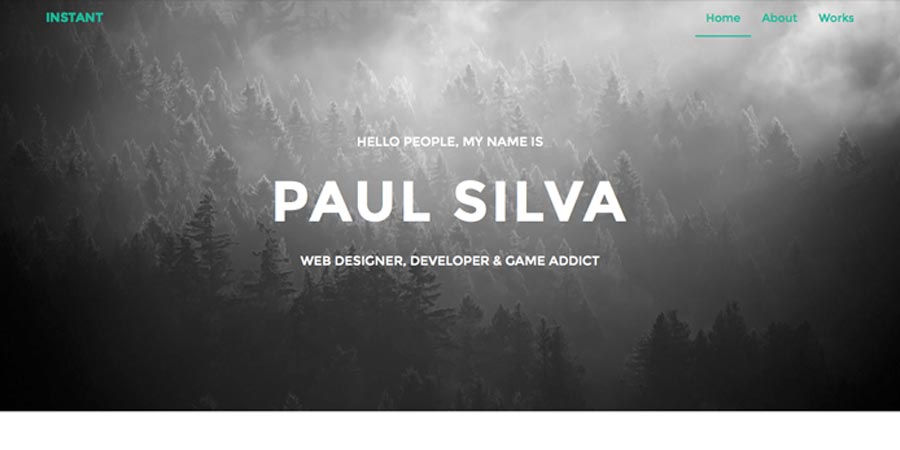 Instant – Free Responsive Personal Portfolio Website Template Instant – Free Responsive Personal Portfolio Website Template