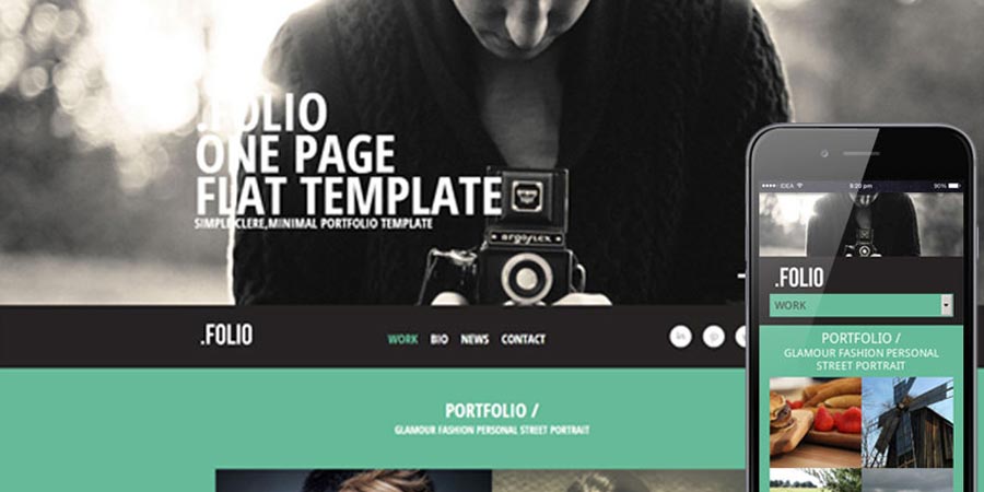 Folio a Photographer portfolio Website Template