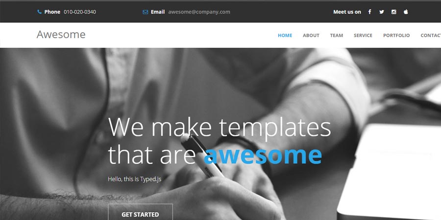 Awesome – Free Responsive Personal Portfolio Website Template Awesome – Free Responsive Personal Portfolio Website Template