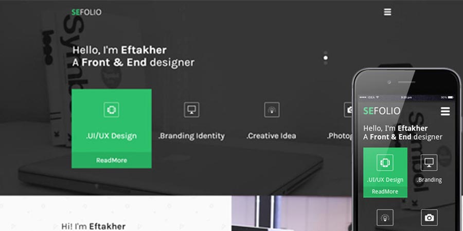 SeeFolio a Personal Portfolio Website Template