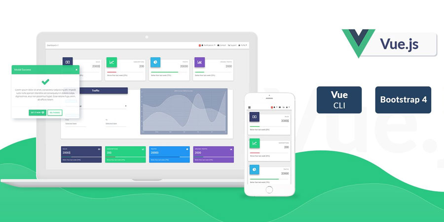 Material Design for Bootstrap 4 (Vue version)