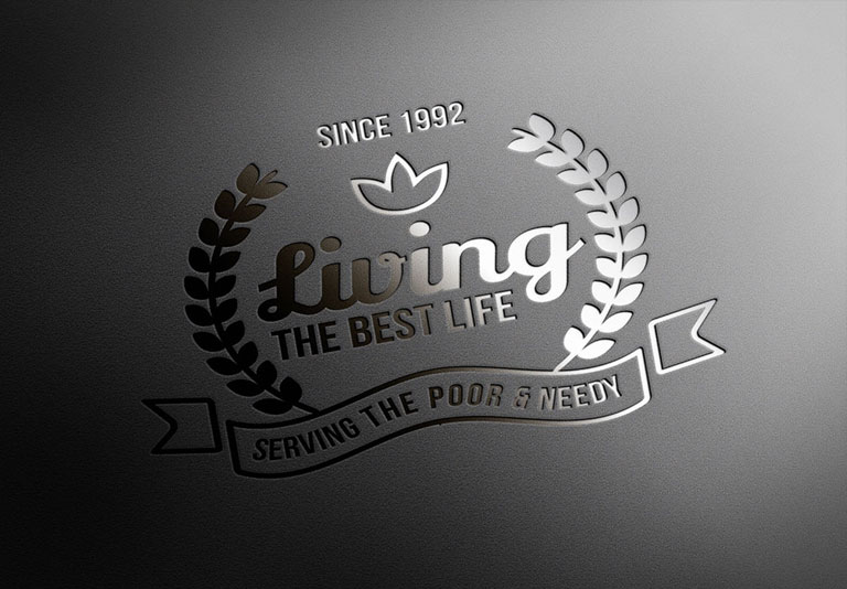 Gold Letterpress Logo Mockup
