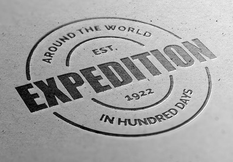 Close-up Logo Mockup Template