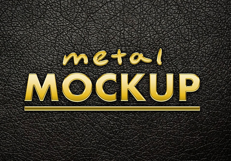 Metal logo mockup