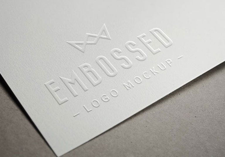Embossed Paper Logo MockUp