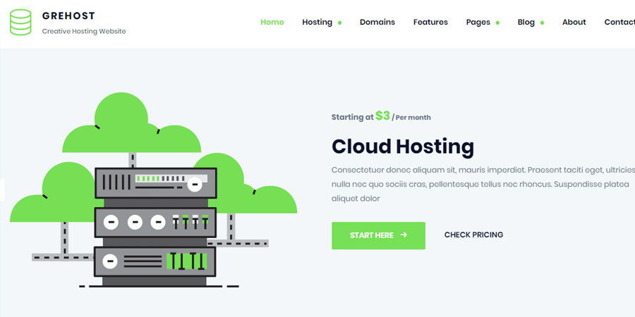 GREHOST - Responsive Web Hosting Template