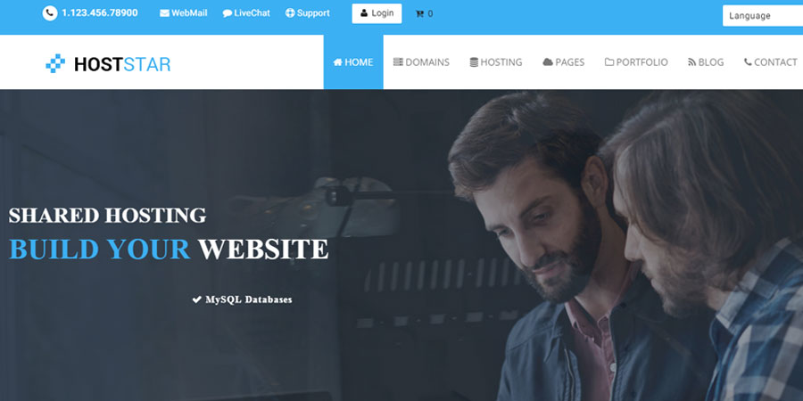 Hoststar Responsive Web Hosting Website Template