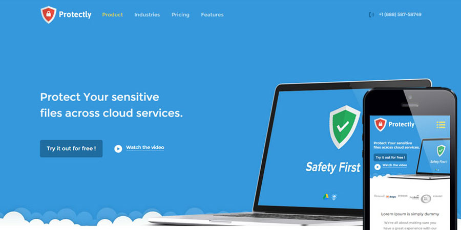 Protectly a Web Hosting Bootstrap Web Template
