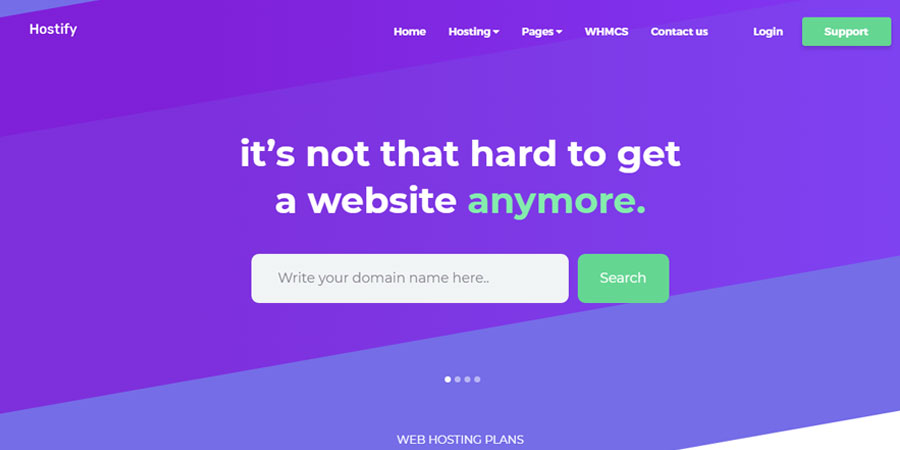 Hostify — Hosting HTML & WHMCS Template