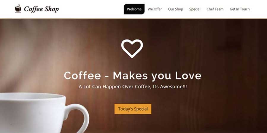 Coffee Shop Website