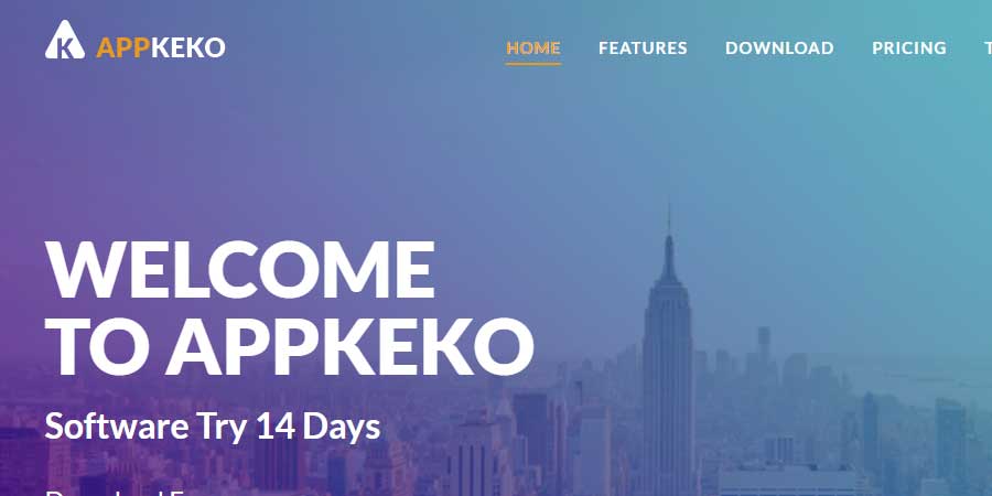 APPKEKO - App Landing Page HTML Template