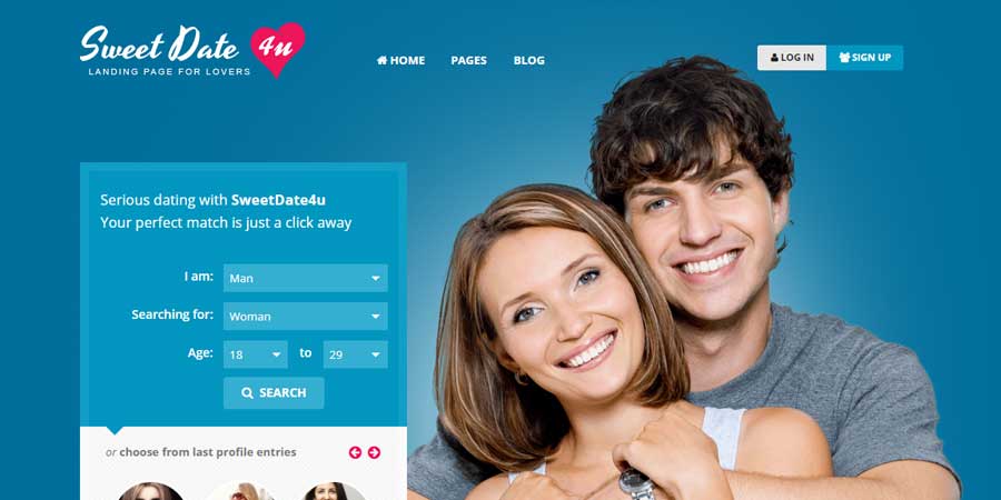 Sweet Date - Premium Landing Page for Lovers
