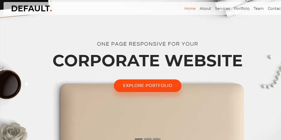 Default - One Page Responsive Template