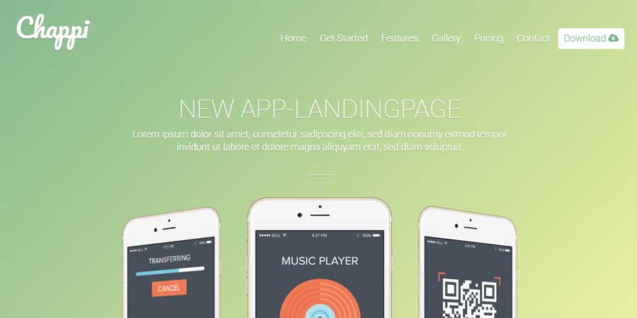 Chappi - Responsive App Landing Page