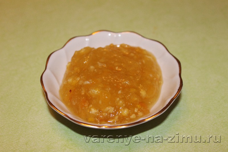 Варенье из кабачков с лимоном и курагой - готовое блюдо