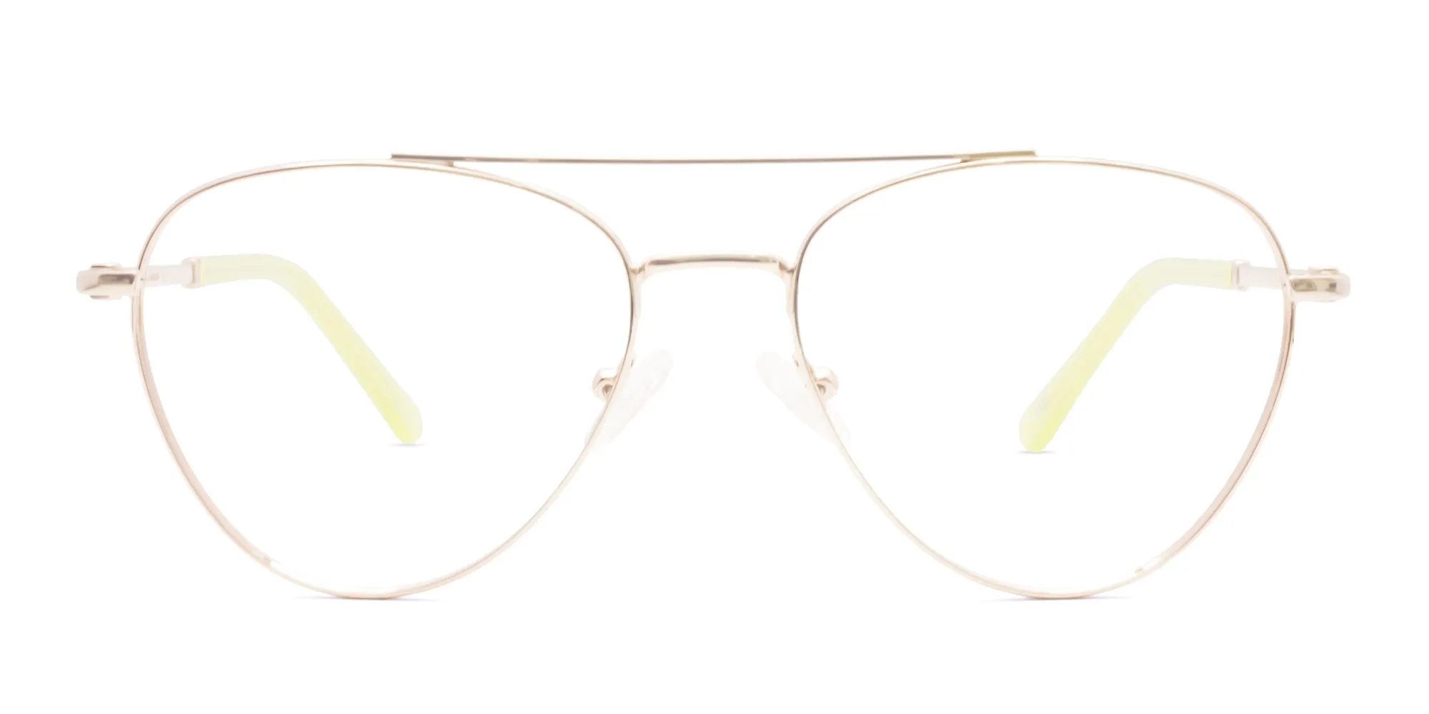 ALVINGTON Gold Pilot Glasses For Men Women