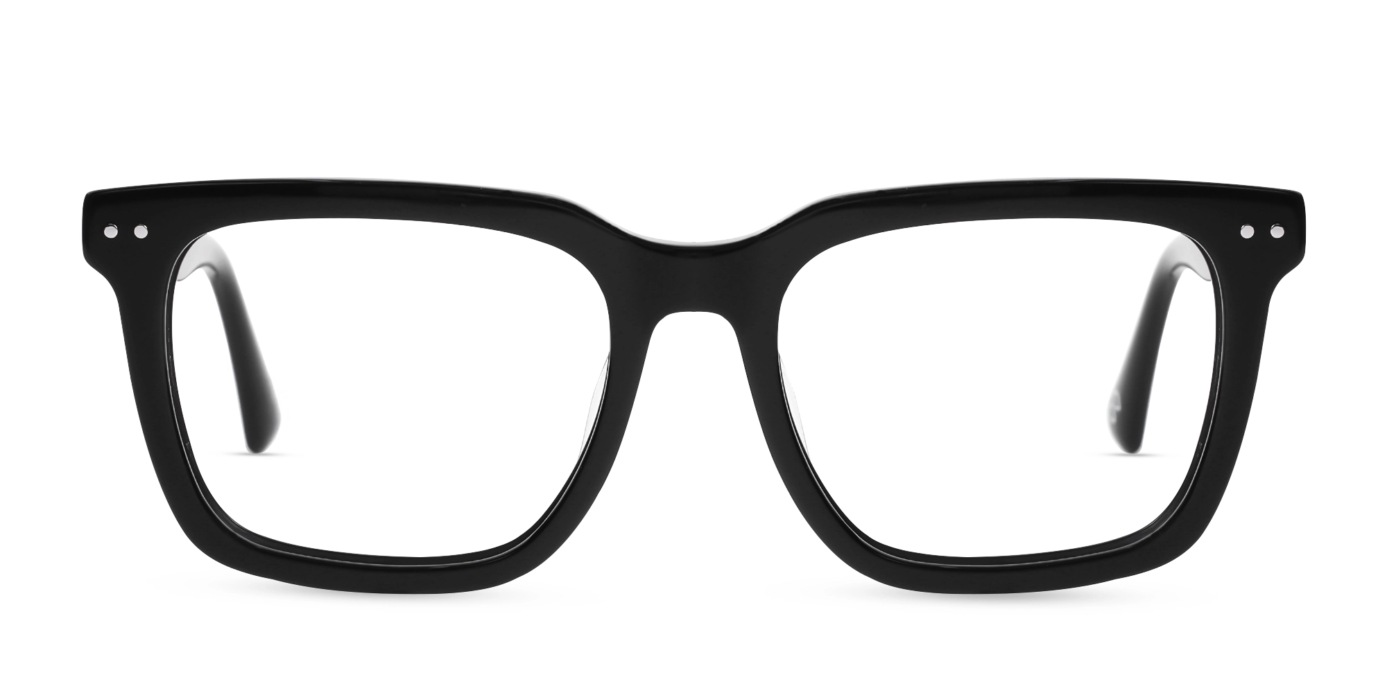 BELFORD Black Square Acetate Glasses For Men Women Specscart