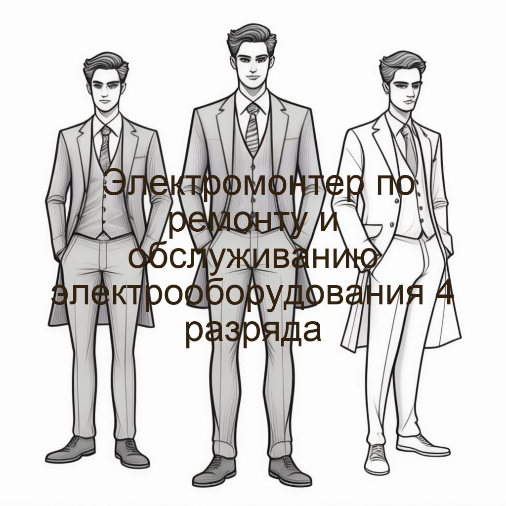 Электромонтер по ремонту и обслуживанию электрооборудования 4 разряда