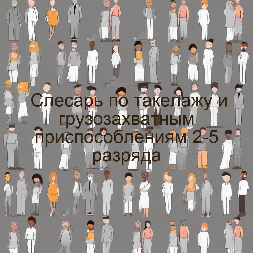 Слесарь по такелажу и грузозахватным приспособлениям 2-5 разряда