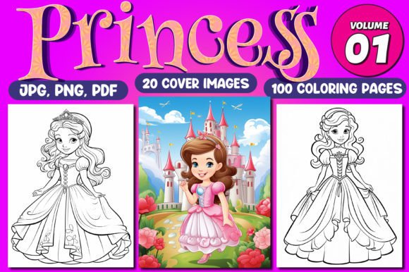 Princess Coloring Book Preview