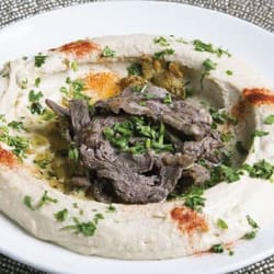 Hommus with Beef Shawarma