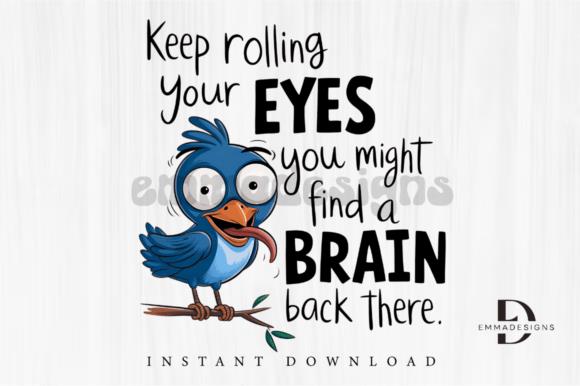 Sarcastic cartoon bird coloring design