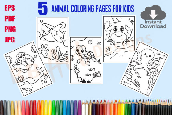 Ocean Animals Coloring Pages for Kids