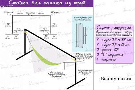 Подставка для гамака своими руками из металла Подставка для гамака своими руками из металла