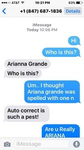 +1 (847) 687-1836 Is her number. I also have Zendaya's. They both text back! Enjoy ?? Ya