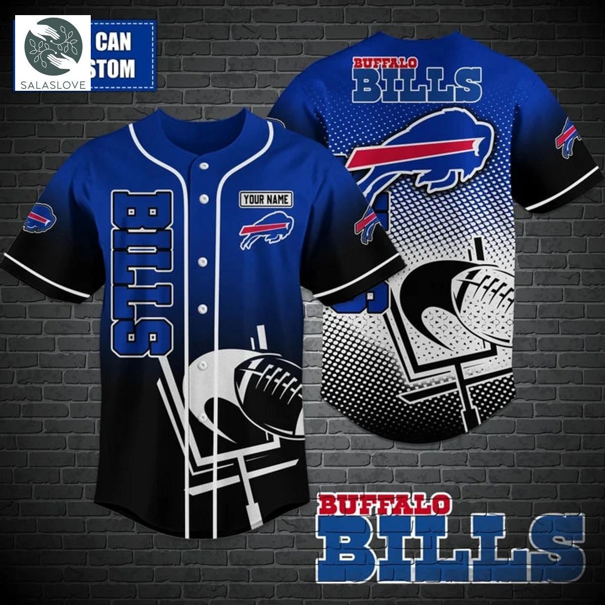 Buffalo Bills NFL Baseball shirt Custom TY020713