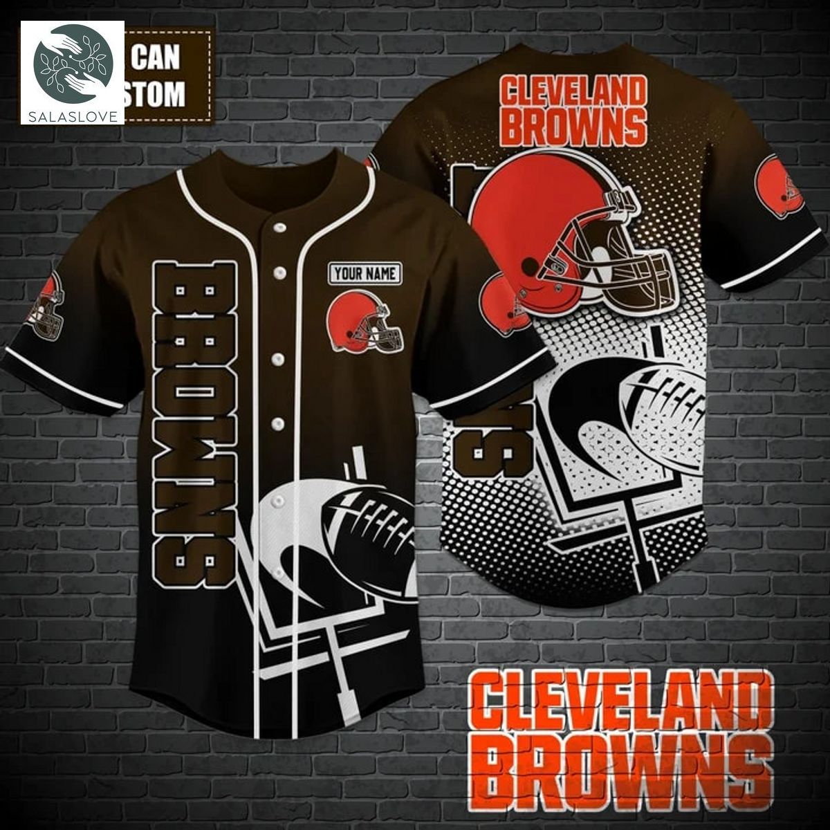 Cleveland Browns NFL Baseball shirt Custom TY020715