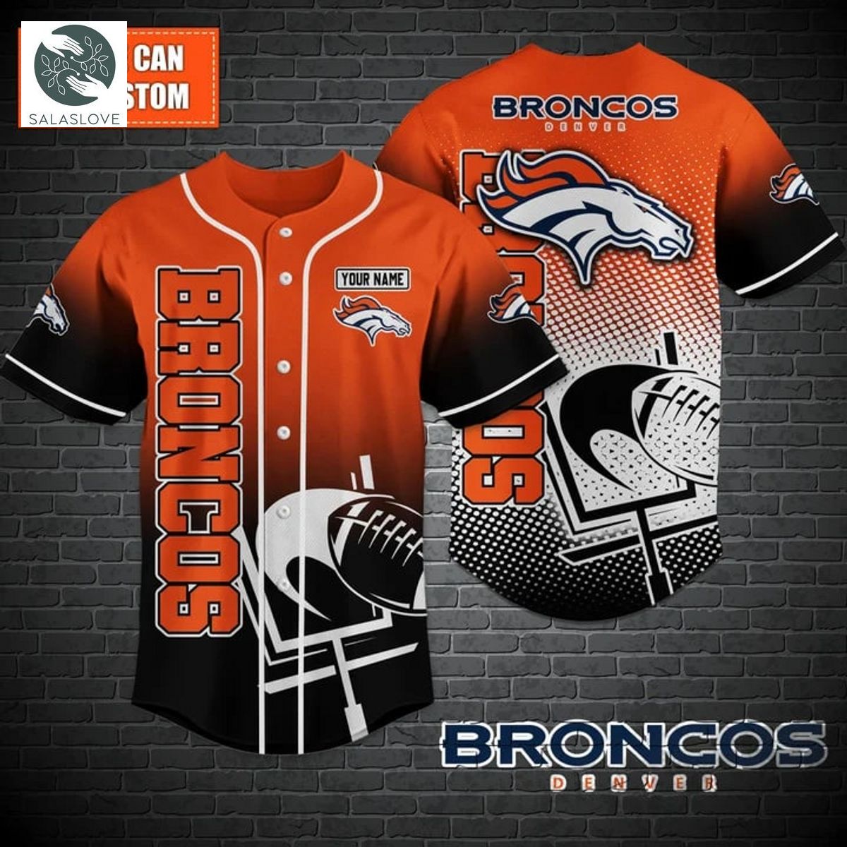 Denver Broncos NFL Baseball shirt Custom TY020716