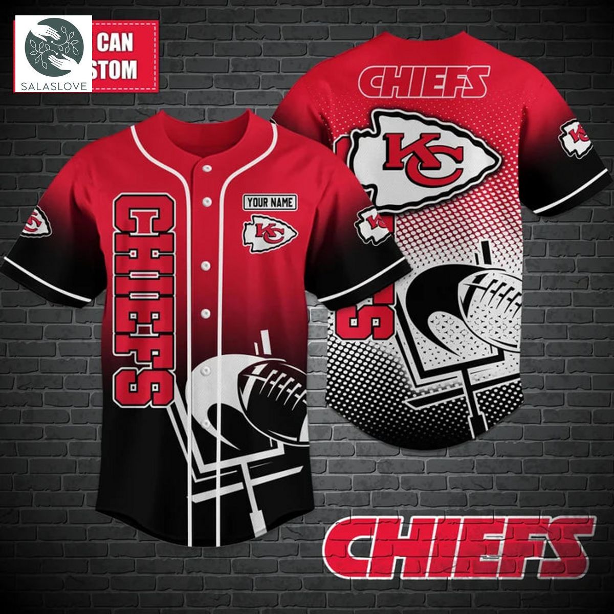 Kansas City Chiefs NFL Baseball shirt Custom TY020718