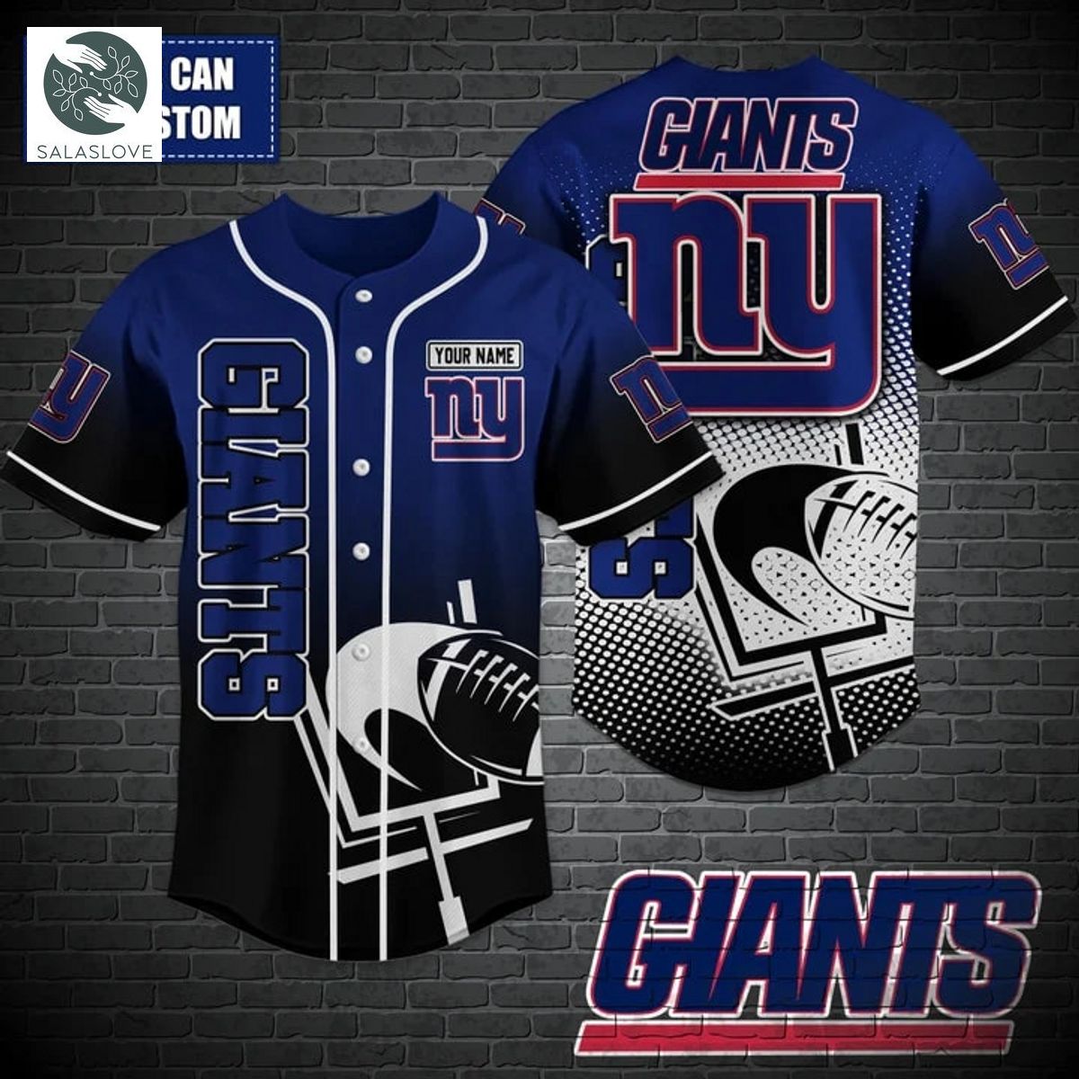 New York Giants NFL Baseball shirt Custom TY020726
