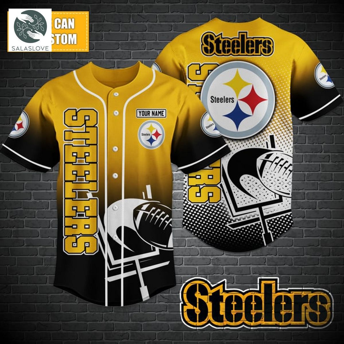 Pittsburgh Steelers NFL Baseball shirt Custom TY020709