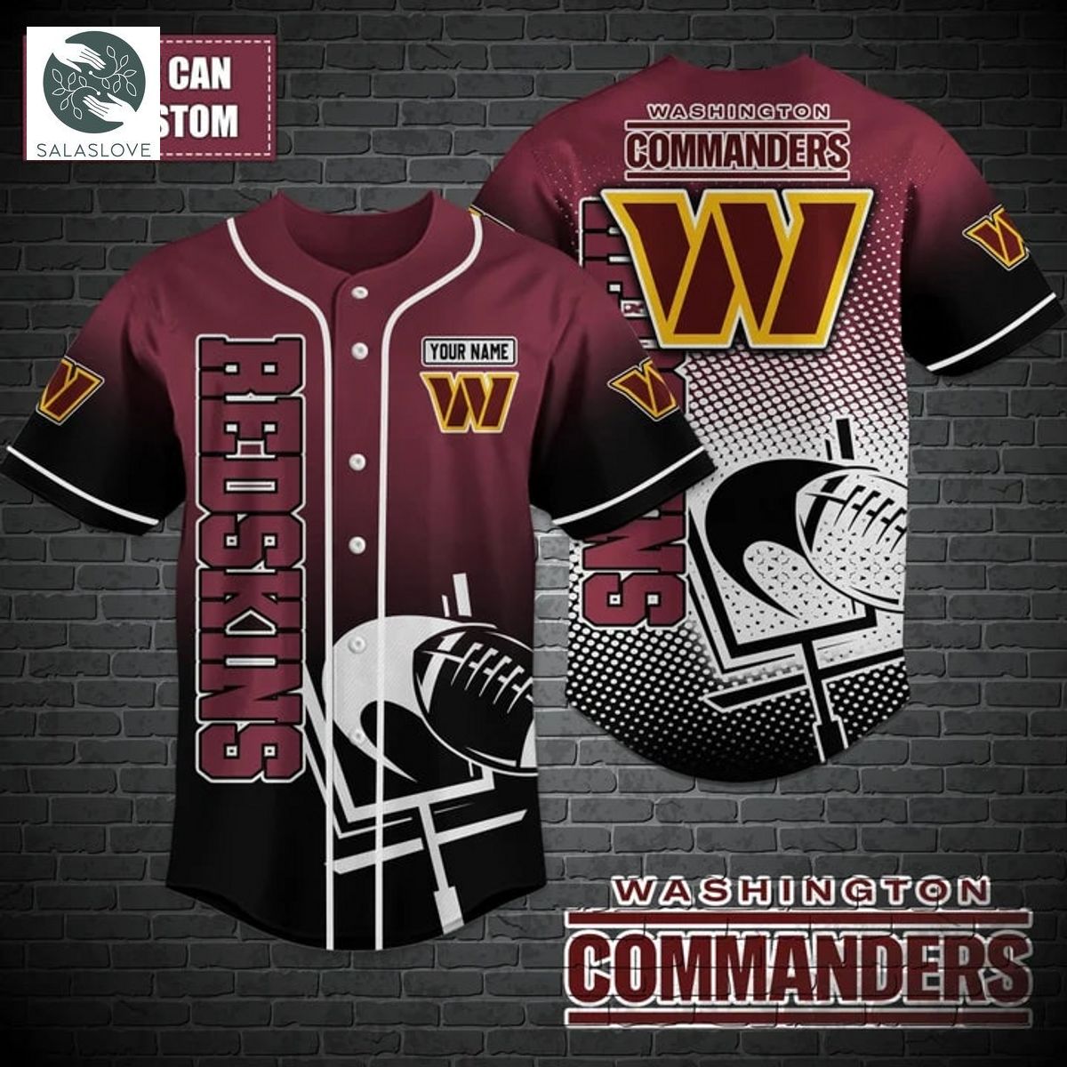 Washington Commanders NFL Baseball shirt Custom TY020730