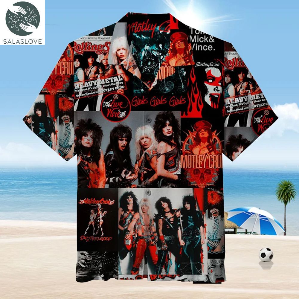 Mötley Crüe  Unisex Hawaiian Retro Rolling Short Sleeve Shirt TY040725