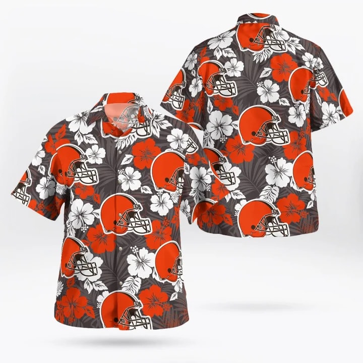 Cleveland Browns Floral Spectra Hawaiian Shirt TY7710