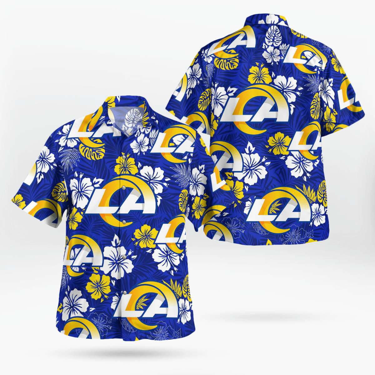 Los Angeles Rams Floral Spectra Hawaiian Shirt TY7717