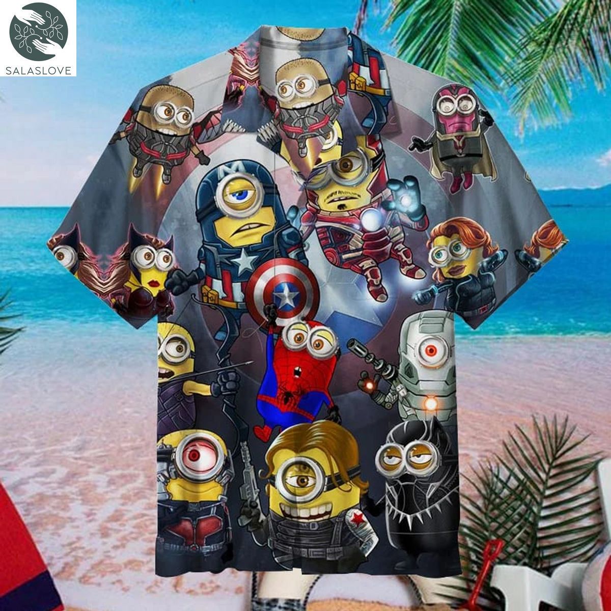 Minions Avengers Marvel Unisex Hawaiian Shirt TY120711