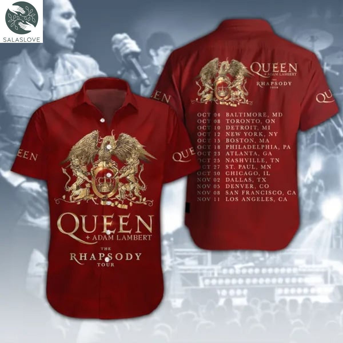 Queen Band x Adam Lambert 3D Hawaiian Shirt TY27601